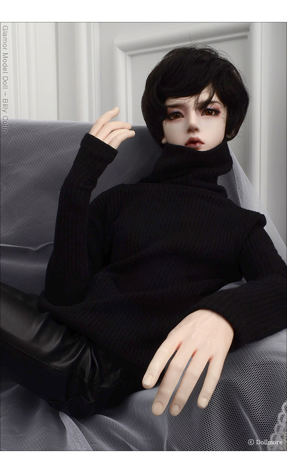 Glamor Model M Size - Duke Turtleneck Sweater (Black)