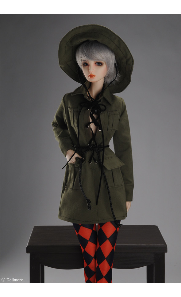 Model F - Hamo One-piece & Hat Set (Khaki)[B5]