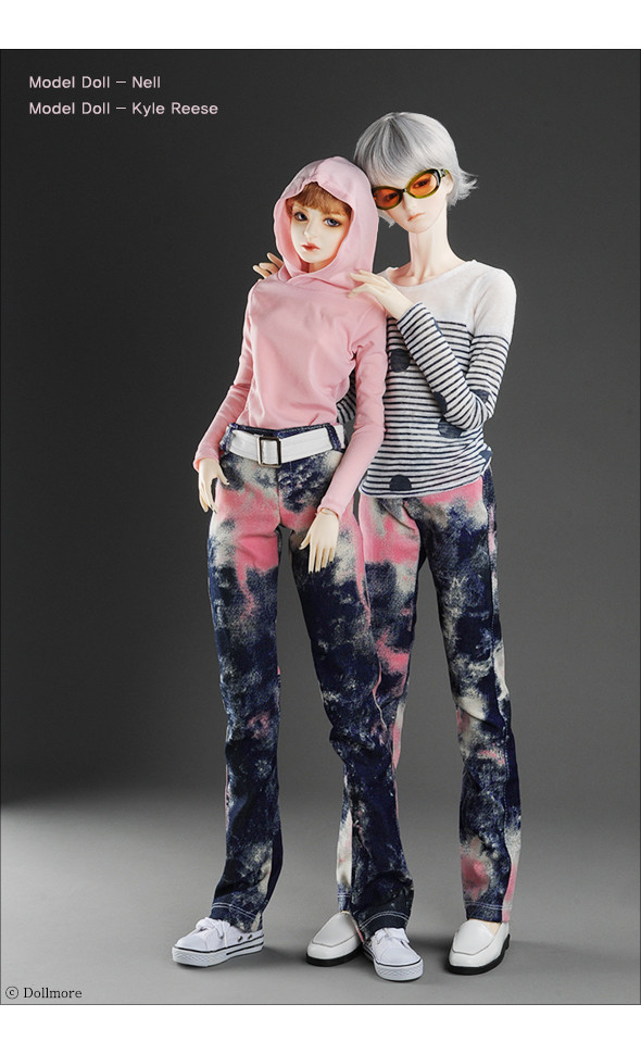 Model M & F - Stone Washing Illza Jean (Pink)