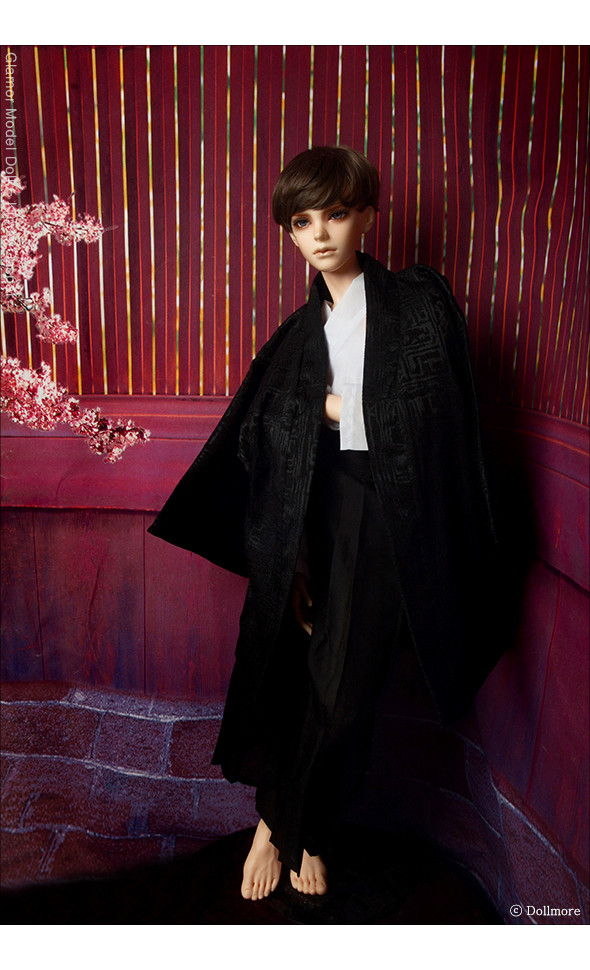 Model Size - Basic Kimono (R Black)[B6-2-3]