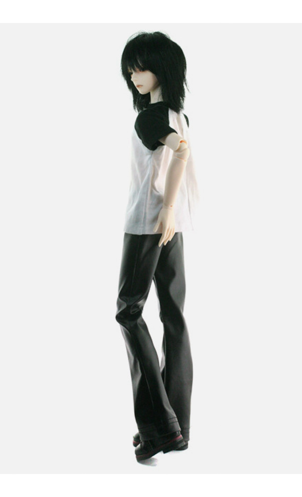 SD - Leather bell-bottoms (Black) [B1-5-3]