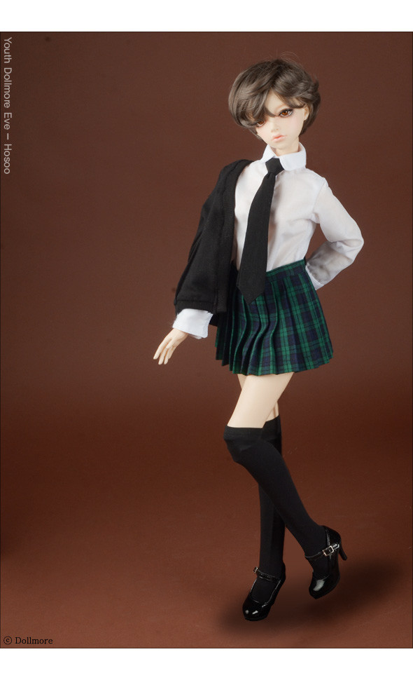 SD - Petit School Uniform For Girl Set (Black & Green)[B1-3-2]