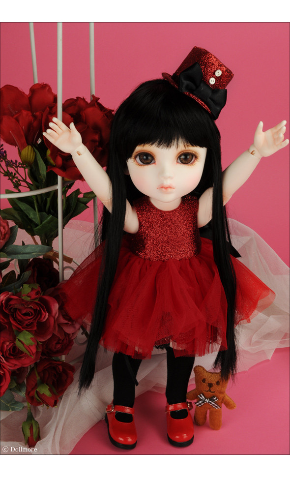 Mokashura Size - AB-08 Yurijuri Dress Set (Red)