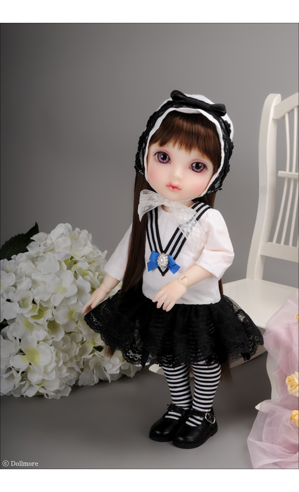 Mokashura Size - AB727 Leona Dress (B&W)