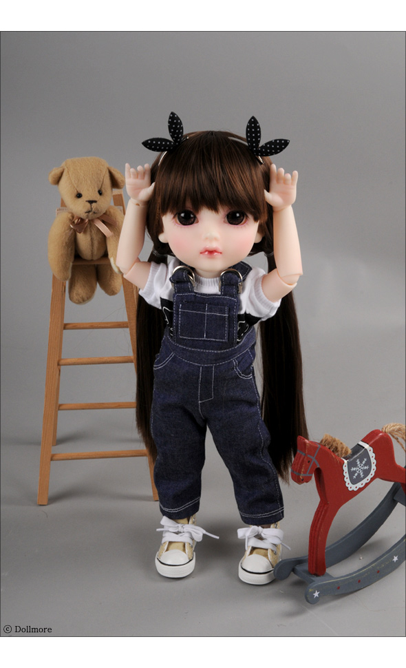 Mokashura Size - Yua Overalls (D.Blue)