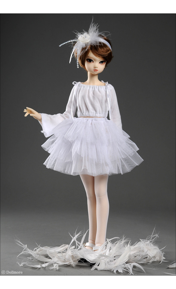 MSD - 3 Swan Skirt (White) [A6-6-1]