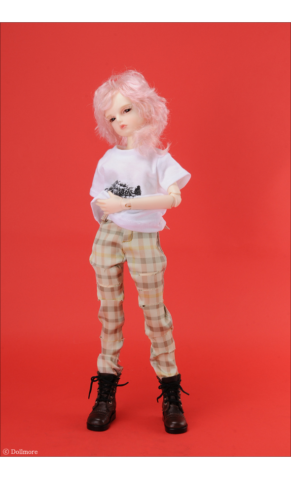 MSD - Slash Cool Check Pants (Beige)[A1]