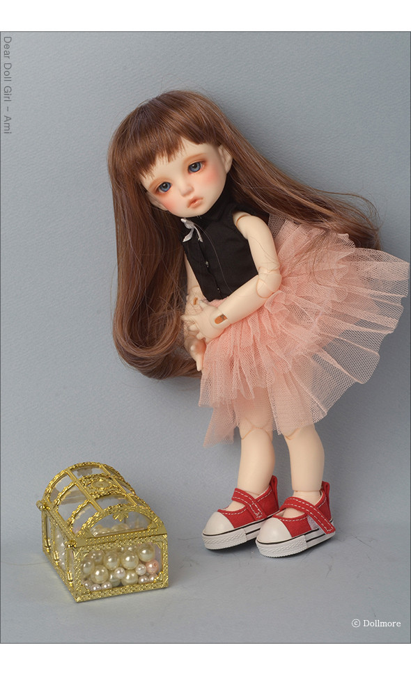 Dear Doll Size - 3 Swan Skirt (Coral)