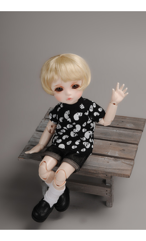 Dear Doll Size - Aston Skull T (Black)[K6-6-1]