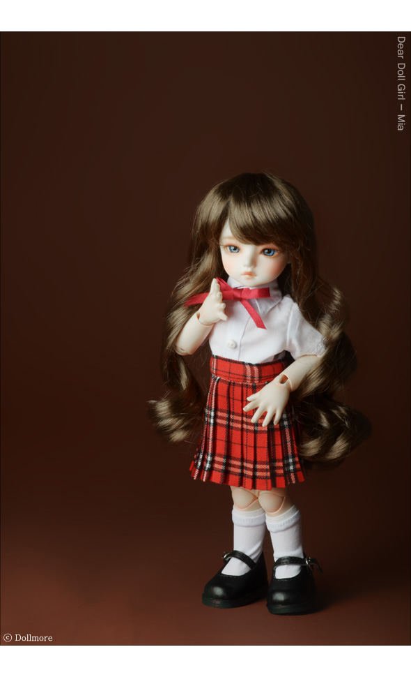 Dear Doll Size - Byshu Pleated Skirt (Red)