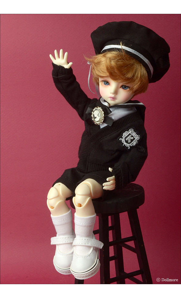 Dear Doll Size - Cardigan + Sailor Fashion For Boy (Black)