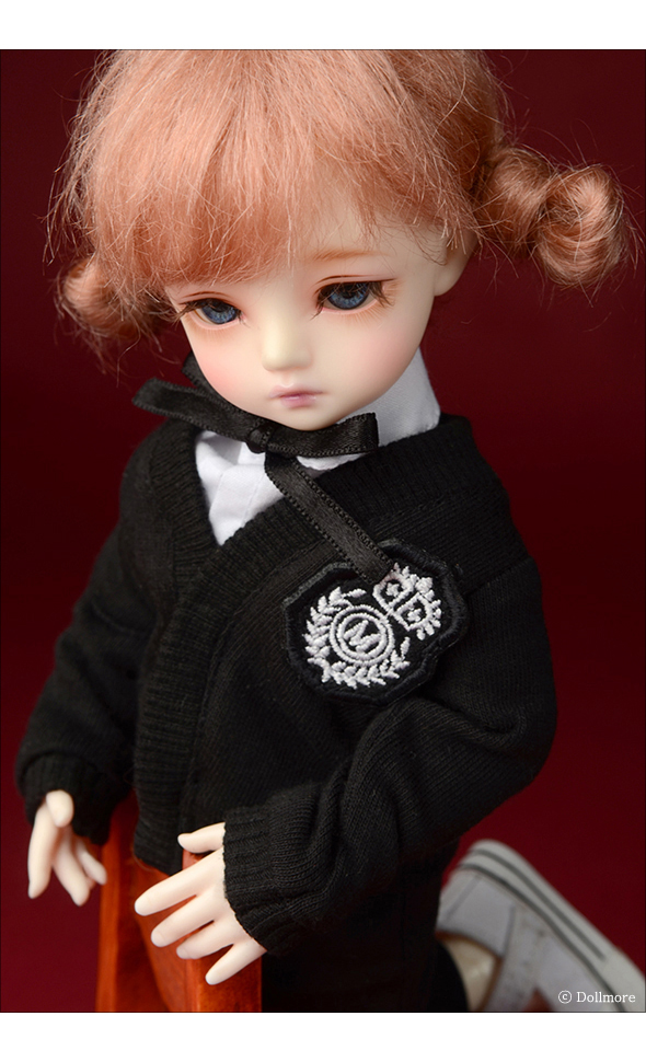 Dear Doll Size - Cardigan School Uniform Pants Set (Black)