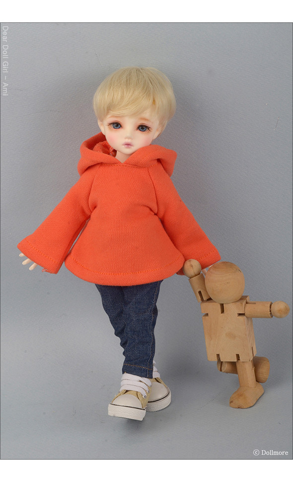 Dear Doll Size - Mido Box Hood Tshirts (Orange)