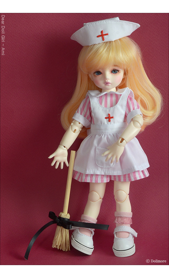 Dear Doll Size - Surgeon Nurse Dress set (Pink)