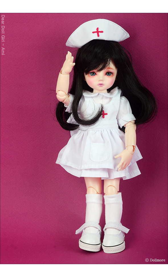 Dear Doll Size - Surgeon Nurse Dress set (White)