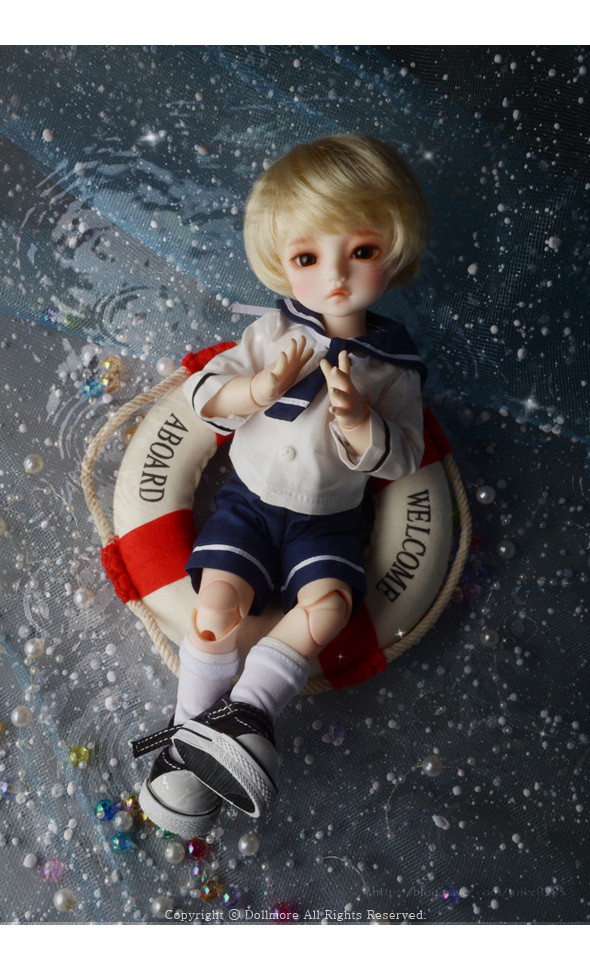 Dear Doll Size - Travel by Sailor Boy set (W/Navy)[K7]
