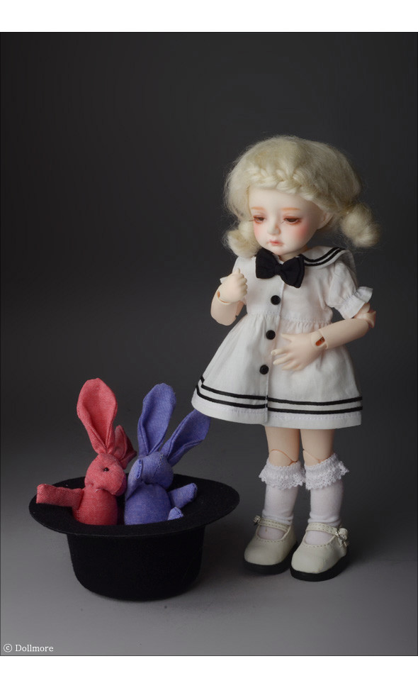 Dear Doll Size - Travel by Sailor Dress (White)[K7]