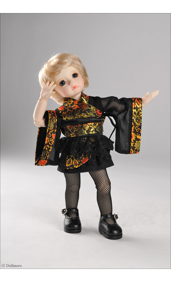 Dear Doll Size - Yuki Kimono Dress Set (Black)