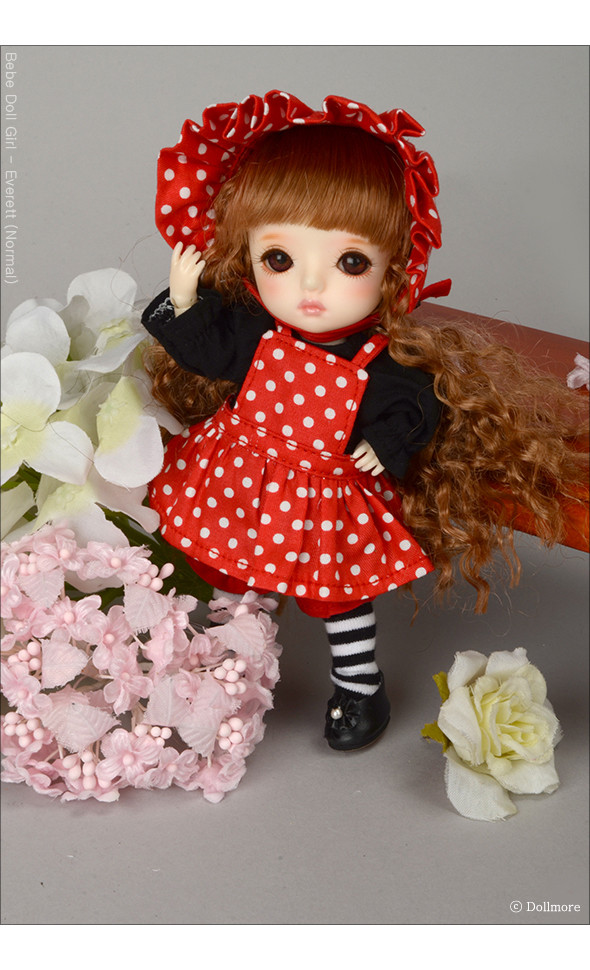 Bebe Doll Size - AB-23 멜빵원피스(레드도트)