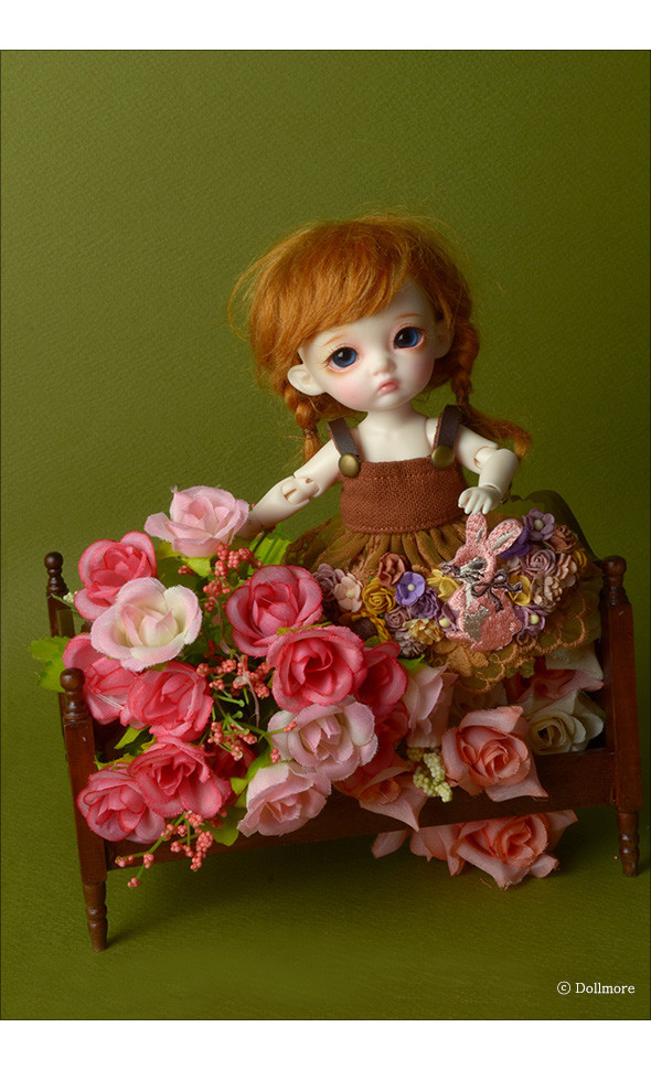 Bebe Doll Size - Rabbit Flowers Dress (Brown)