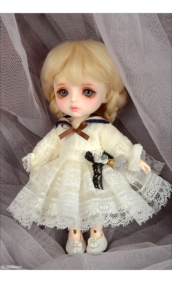 Bebe Doll Size - Serasera Dress Set (Navy+Cream)