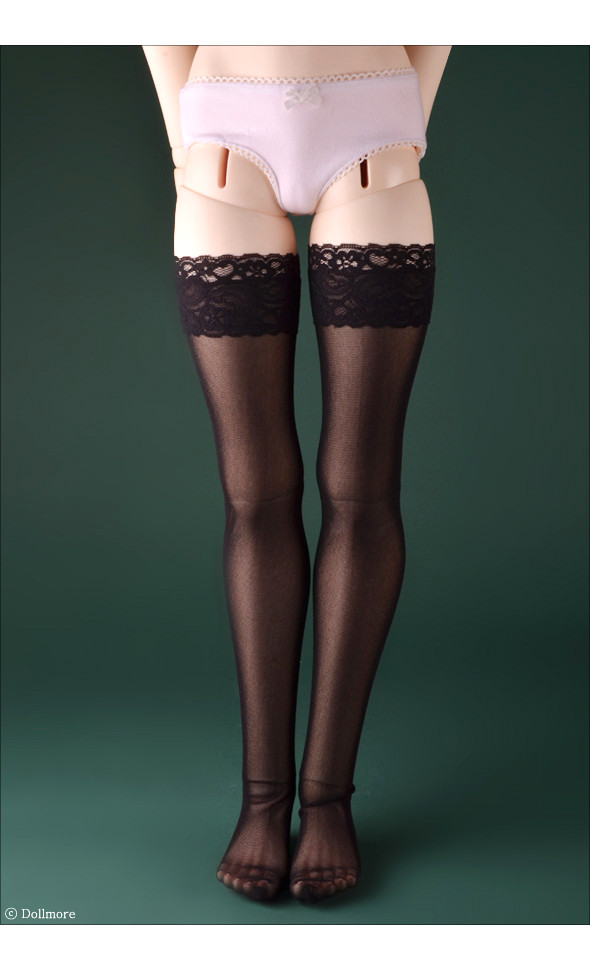 Trinity Doll - Long Mesh Stockings (Black)[C4-4-1],[C4-4-2]