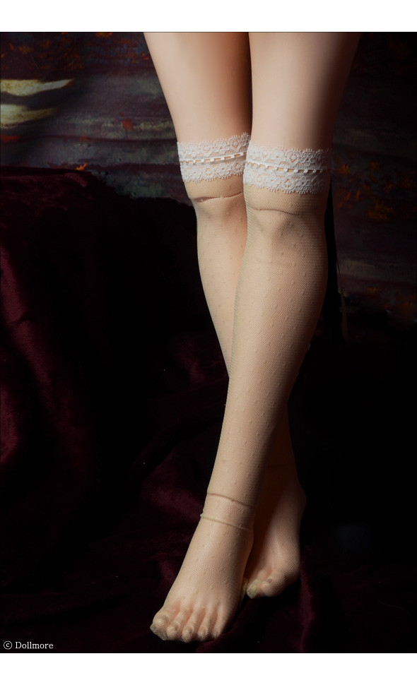 Trinity Doll - Savin Lace Band Stockings (Beige)
