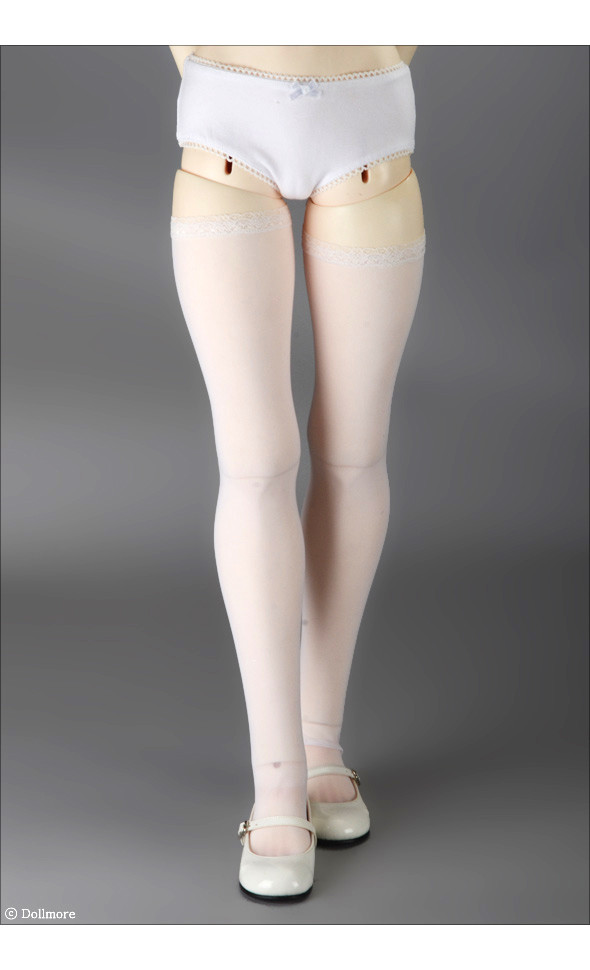 Trinity Doll - Spandex Band Stockings (White)
