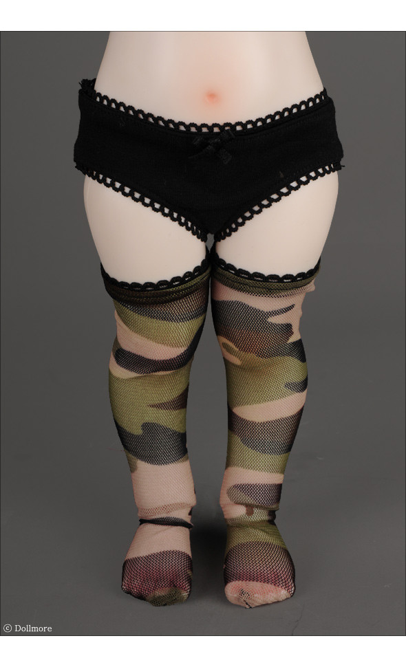 Mokashura Size - Gauzee Band Stockings (Military)