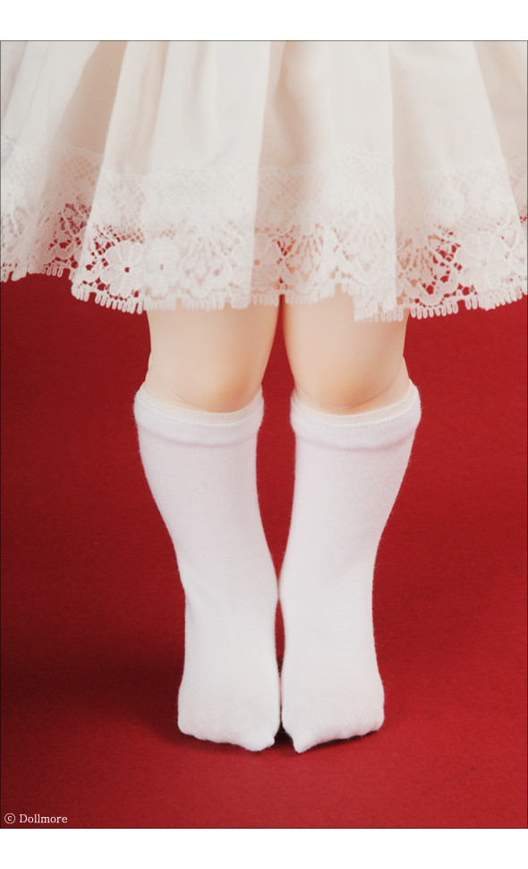 Mokashura Size - Smart Knee Socks (White)