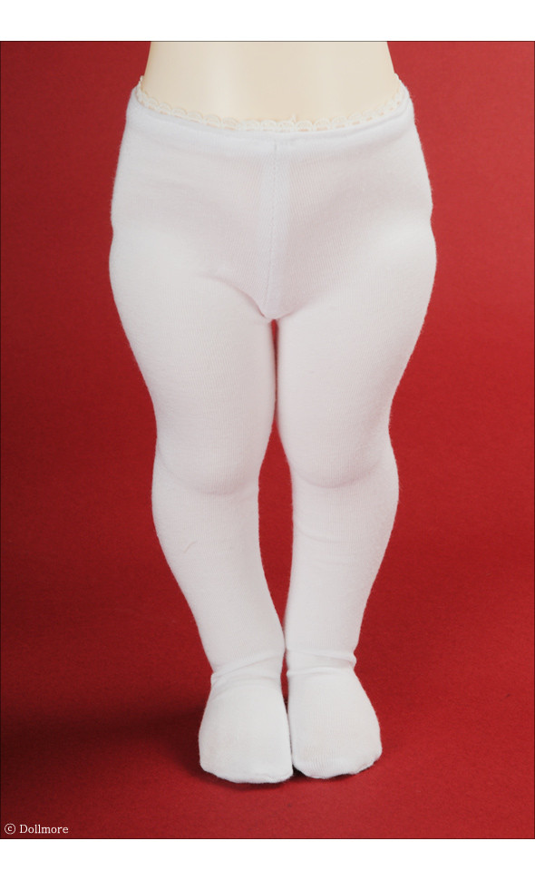 Mokashura Size - Solid Panty Stocking (white)