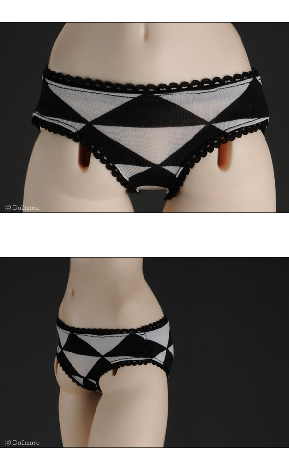 Model F - Acrobat Girl Panty (Black & White)