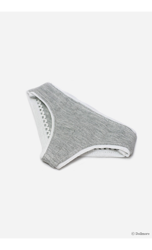 Model M Size - Simple Triangle Boy Panties (Gray)