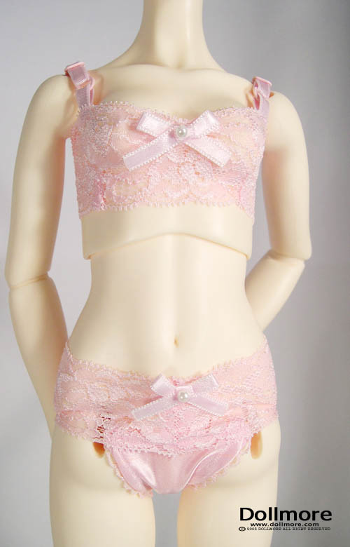 SD - Lacy bra + panty set (Pink)[B2-2-5]