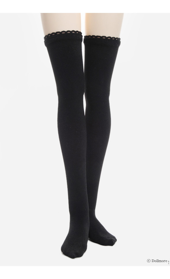 SD - Long Solid Stockings(Black)