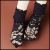 MSD - ARF Lace Socks (Black)[A9-5-3]