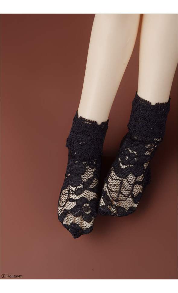 MSD - ARF Lace Socks (Black)[A9-5-3]