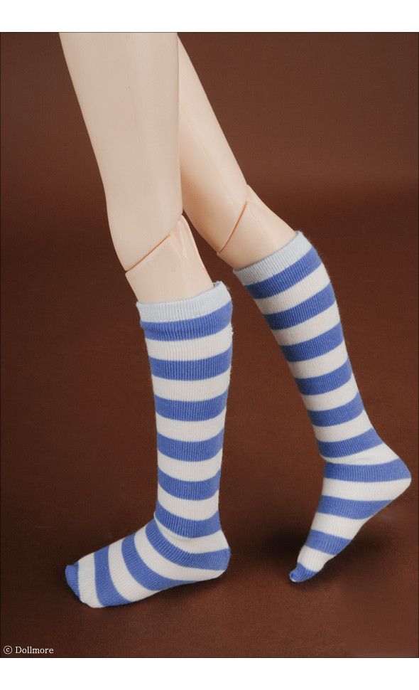MSD - SMK Striped Knee Socks (Aqua Blue)