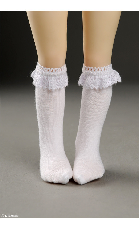 Narsha Size - Ponyo Knee Socks (White)