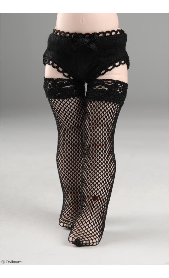 Dear Doll Size - Net Band Stocking (Black)