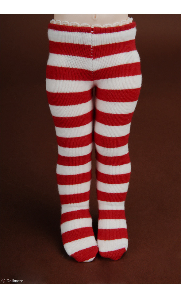 Dear Doll Size - SMK Striped Panty Stocking (Red)