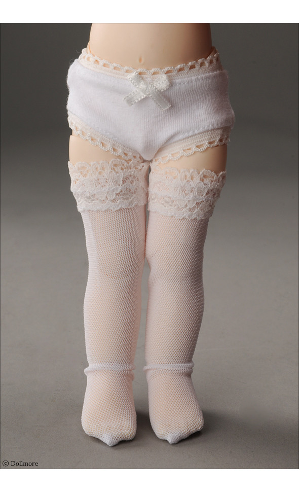 Dear Doll Size - Viodo Band Stocking (White)
