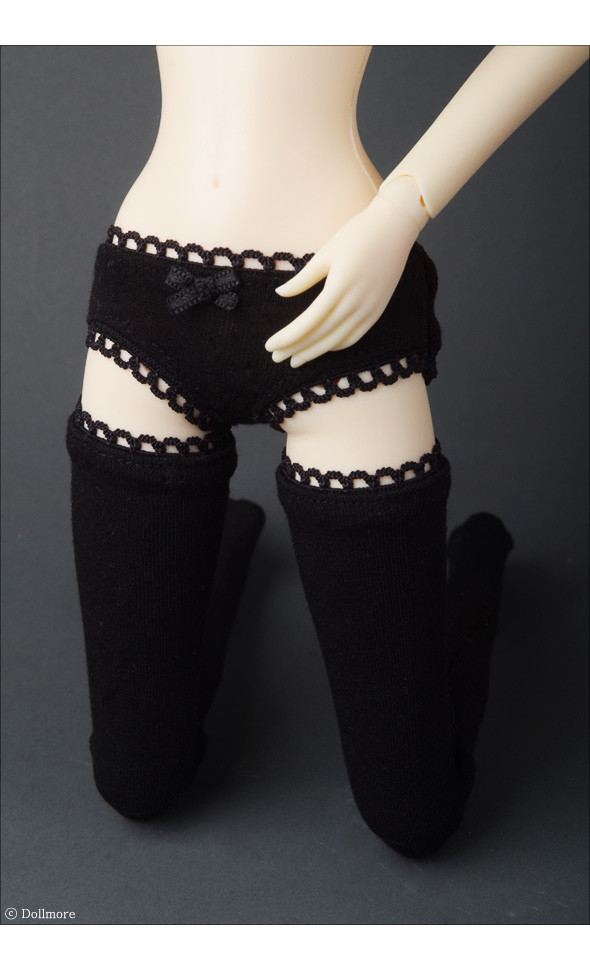 16 inch Fashion Doll Size - Simple Triangle GIRL Panties (Black)