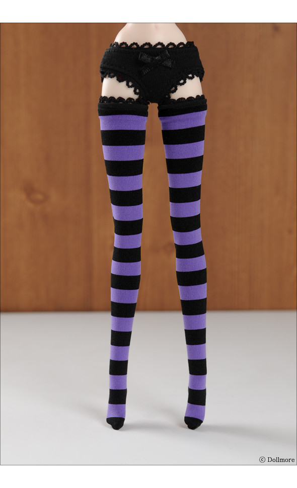 12 inch Size - Striped Stocking (B & Violet)