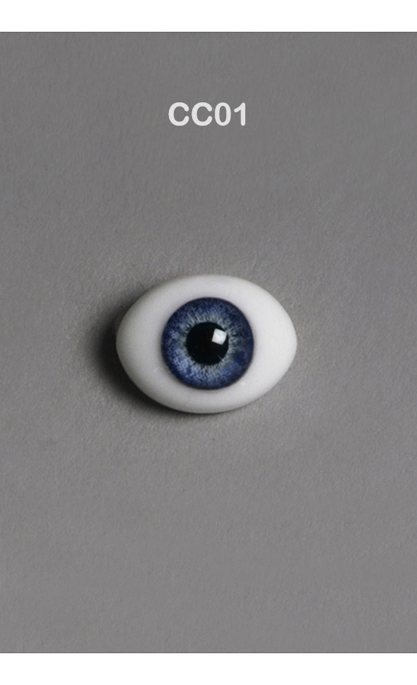 6mm Classic Flat Back Oval Glass Eyes (CC01)