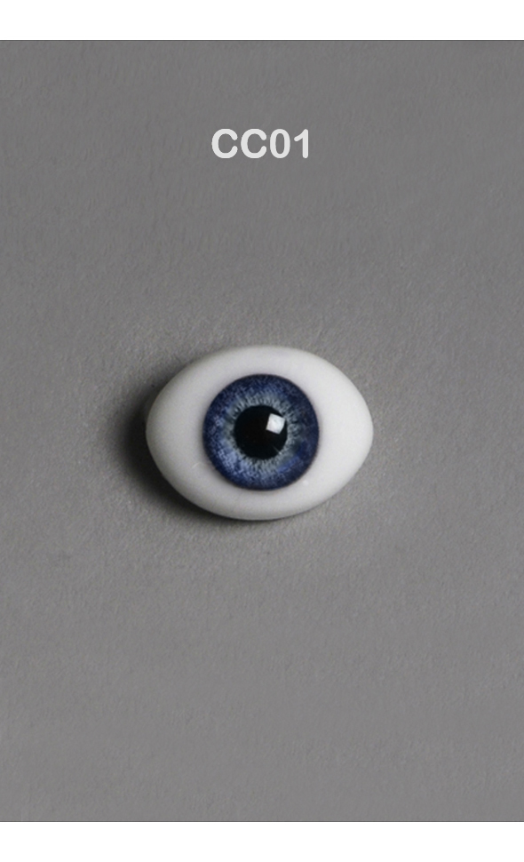 6mm Classic Flat Back Oval Glass Eyes (CC01)