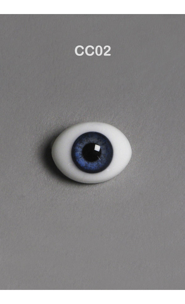 6mm Classic Flat Back Oval Glass Eyes (CC02)