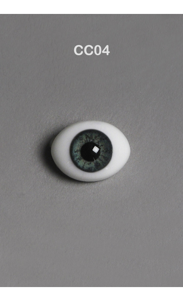6mm Classic Flat Back Oval Glass Eyes (CC04)