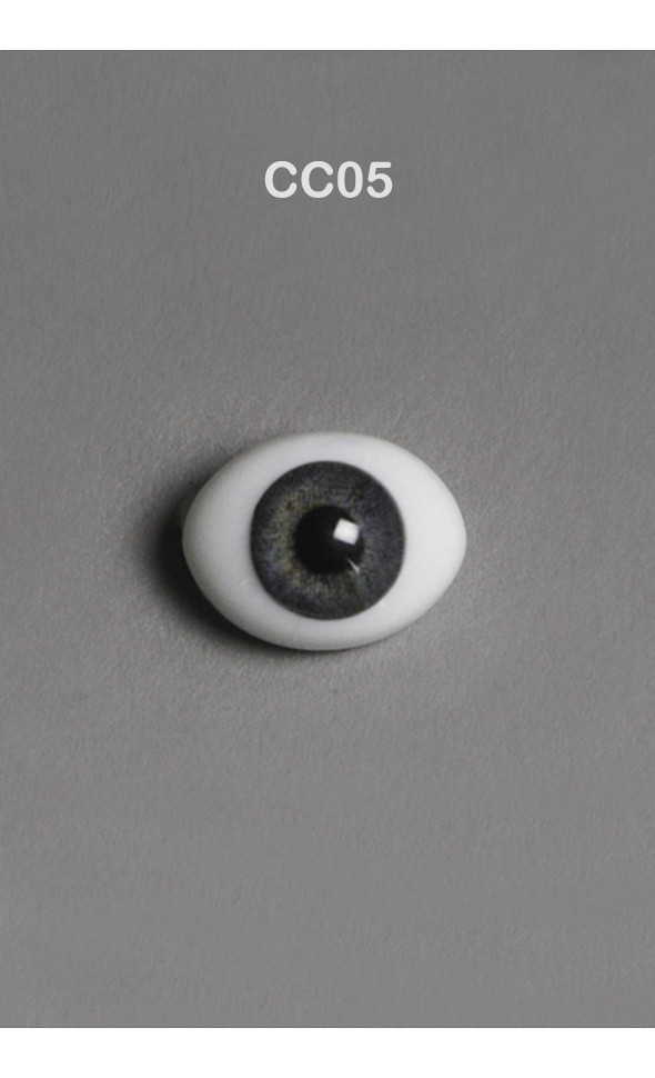 6mm Classic Flat Back Oval Glass Eyes (CC05)