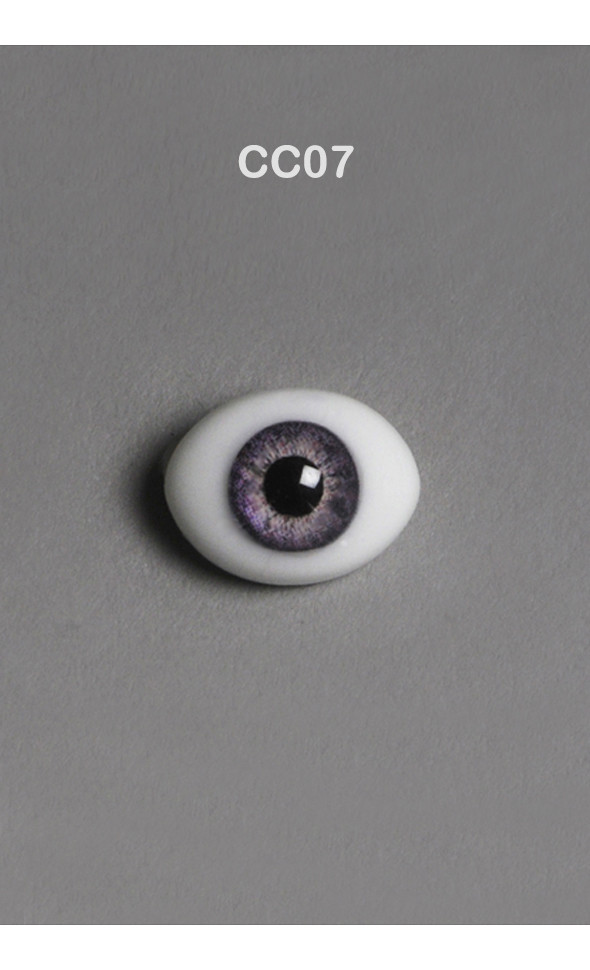 6mm Classic Flat Back Oval Glass Eyes (CC07)